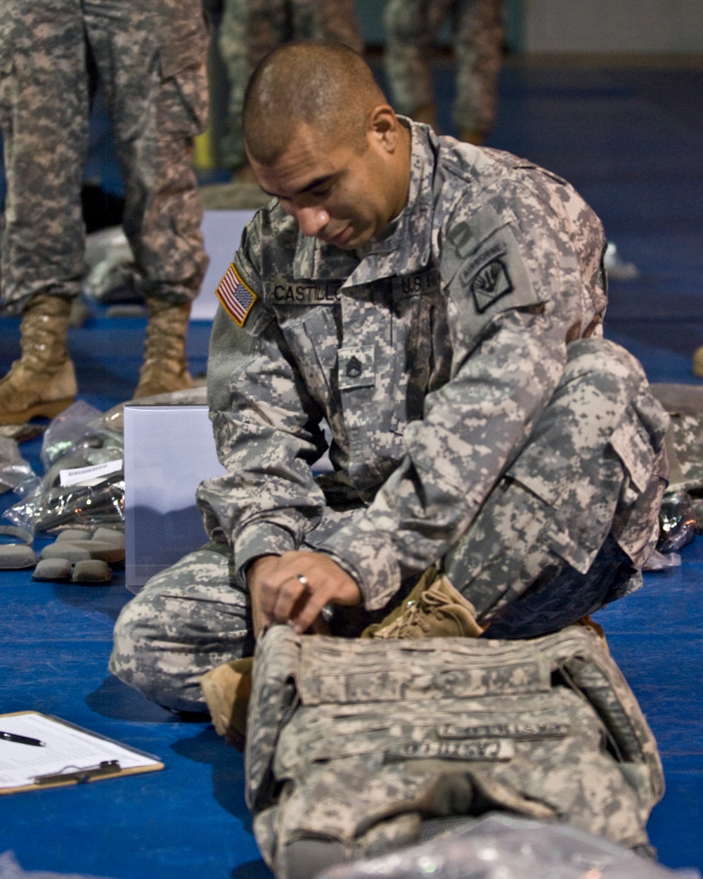 Castillo conducts pre-combat check