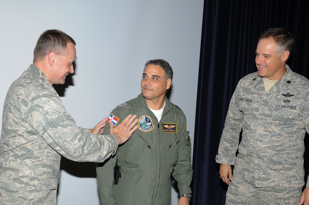 Pin on ceremony for Lt. Col. Soto Martin Fuentes