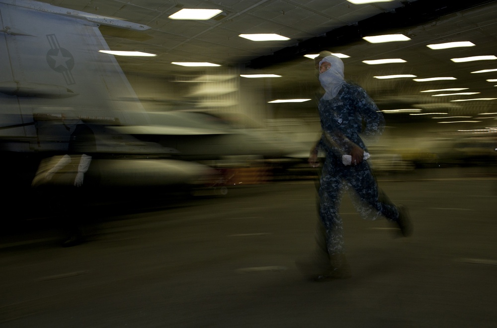 USS Carl Vinson general quarters drill