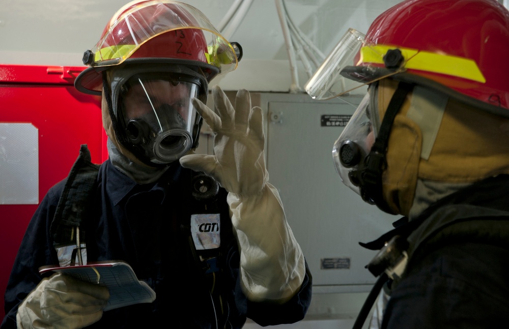 USS Carl Vinson general quarters drill