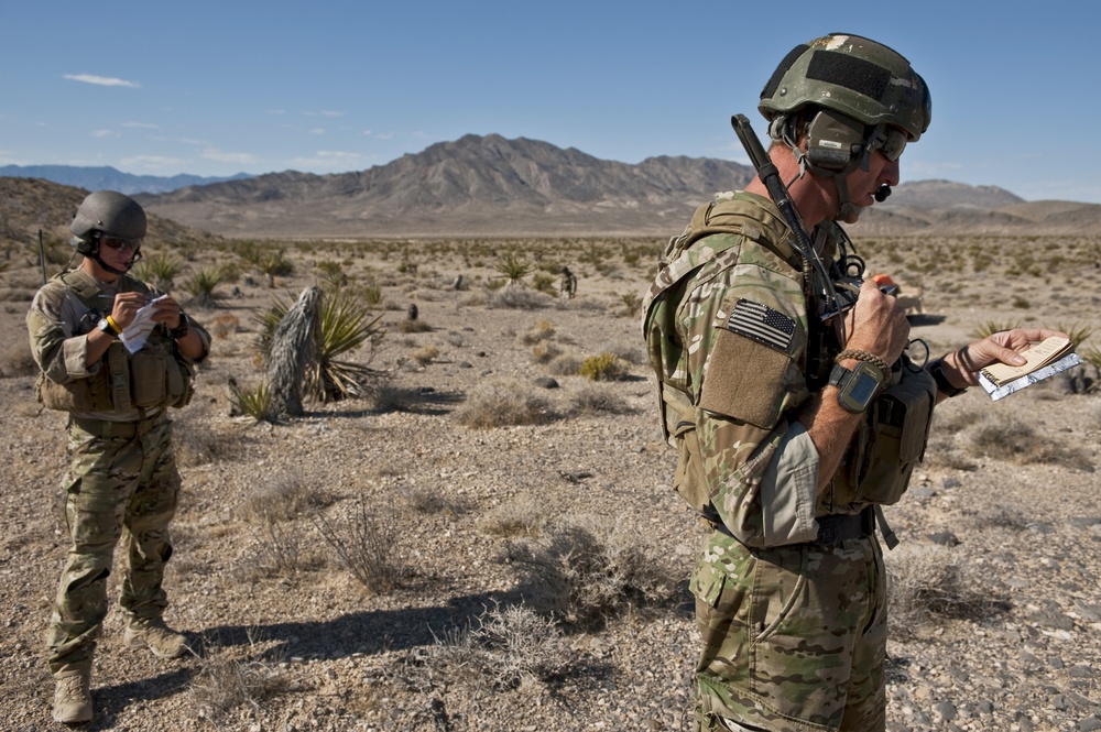 Close air support training at the Nevada Test and Training Range