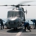 German Marine Lynx refuels aboard USS Whidbey Island