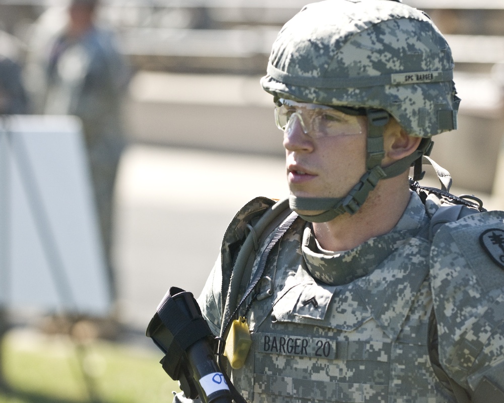Barger participates in the Urban Orienteering Course