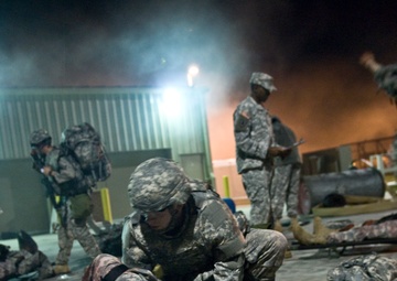 Barger slides soldier on stretcher