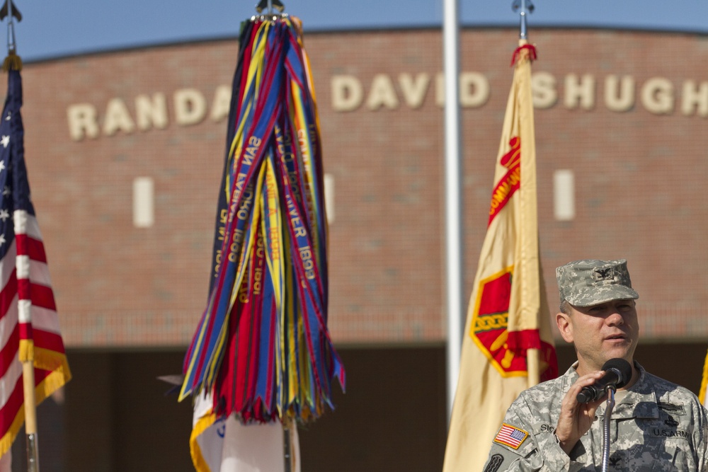 Sicinski speaks at Shughart Schools dedication