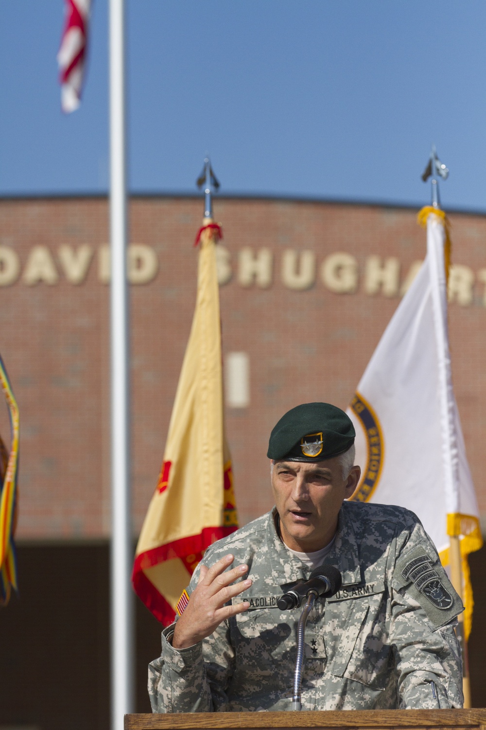 Sacolick speaks at Shughart Schools dedication