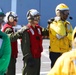 Marines, sailors participate in a fire fighting exercise