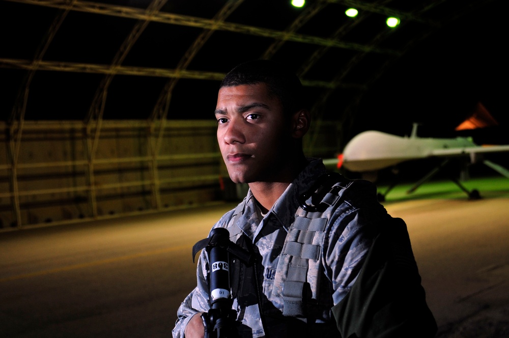 Airmen secure the airfield