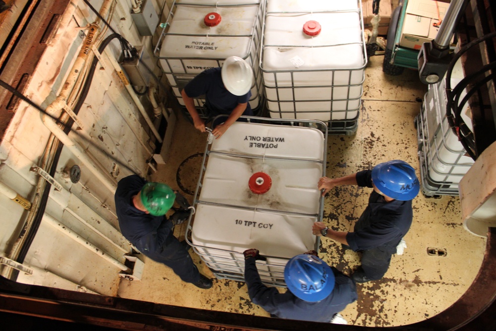 Coast Guard transports fresh water to the island-nation of Tokelau