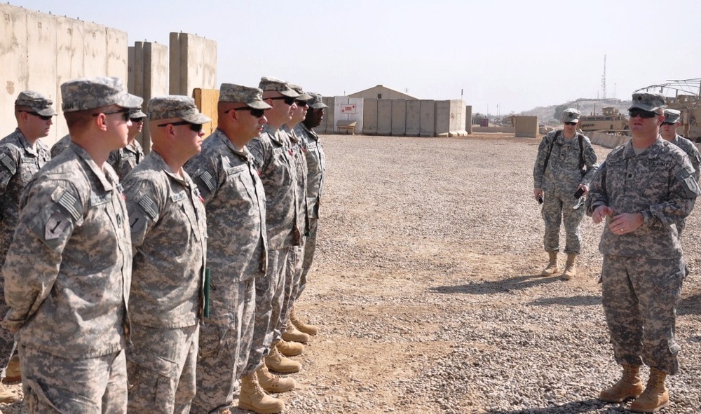 ‘Dragon’ Battalion bids farewell to advance party soldiers redeploying to Fort Riley