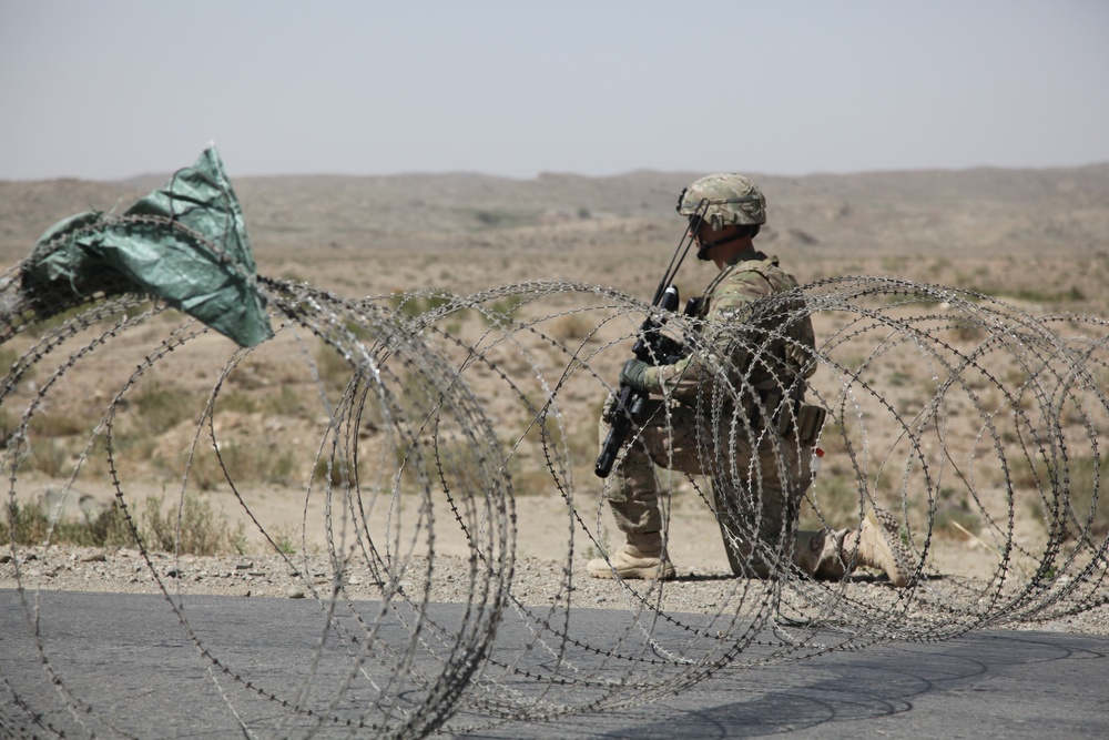 Checkpoint outside COP Sar Howza