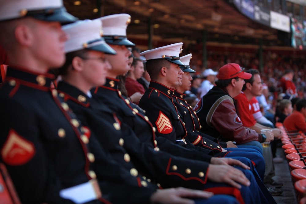 49ers honor Marines, sailors in Fleet Week