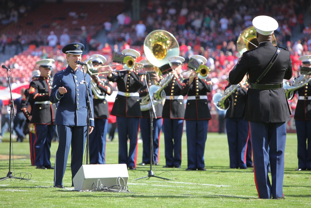 49ers honor Marines, sailors in Fleet Week