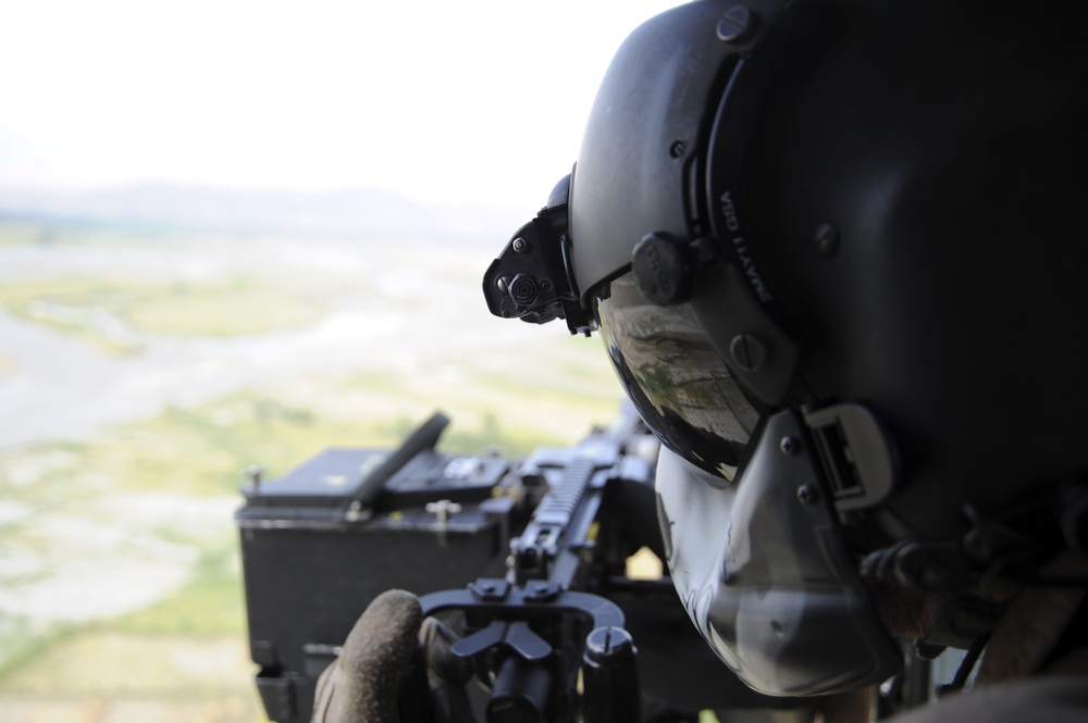 Flying over Afghanistan