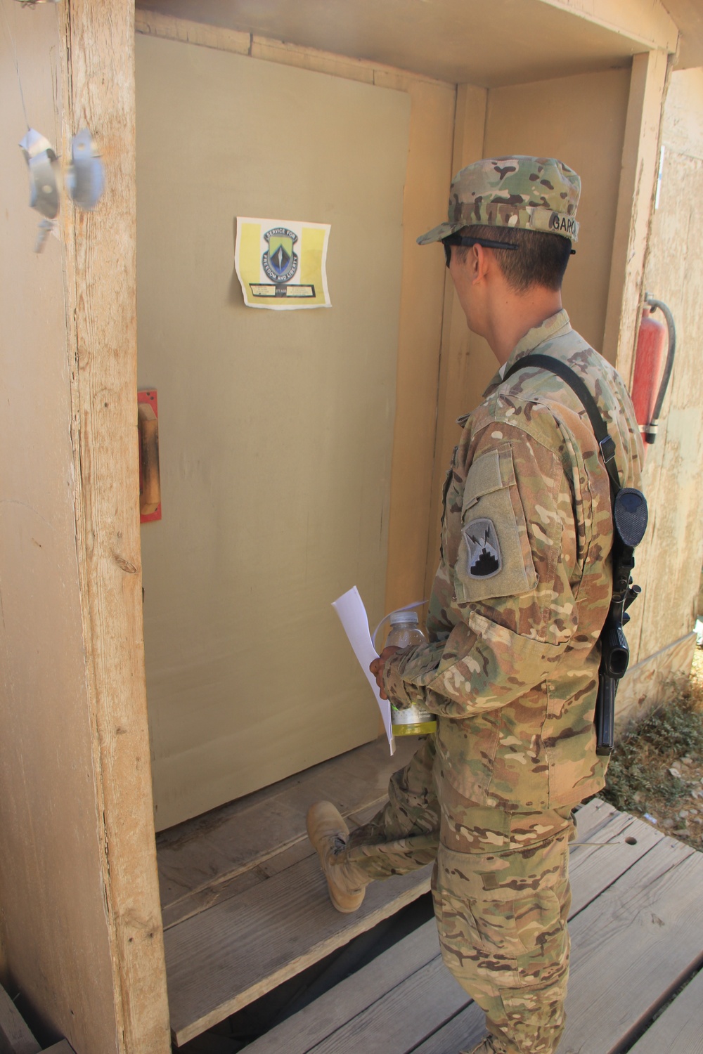 580th Signal OSP prepping and conducting a site Survey