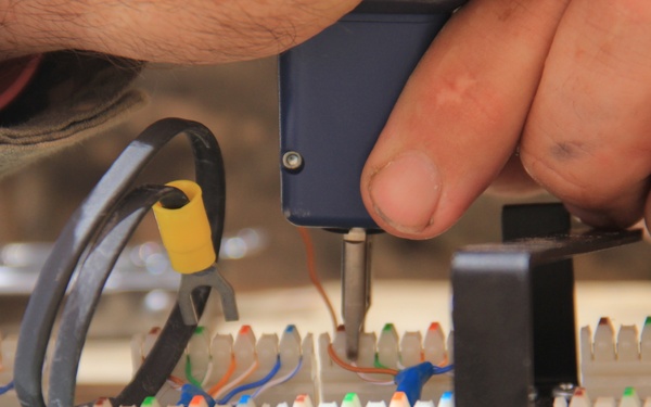 580th Signal OSP prepping and conducting a site Survey