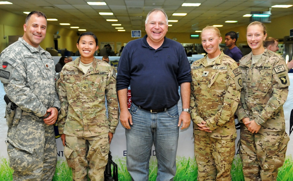 Walz meets constituents at Kandahar Airfield