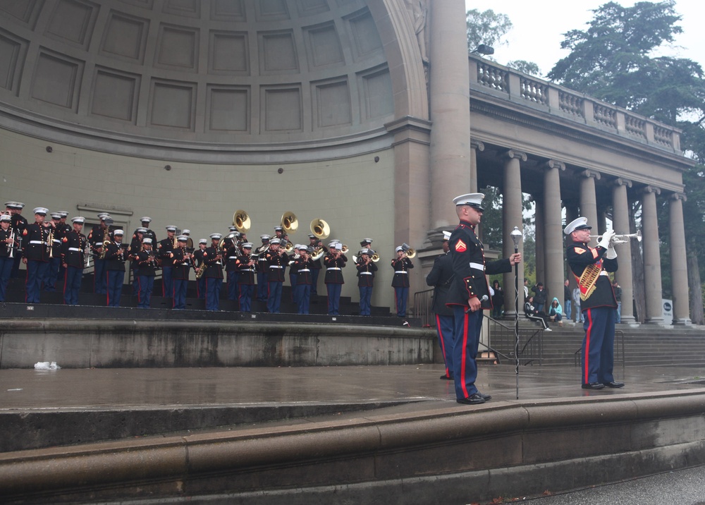 Marines come together with high school students for band challenge