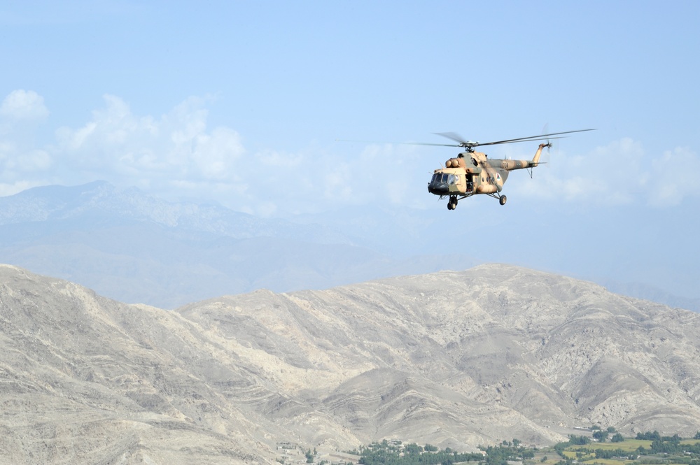 Flying over Afghanistan