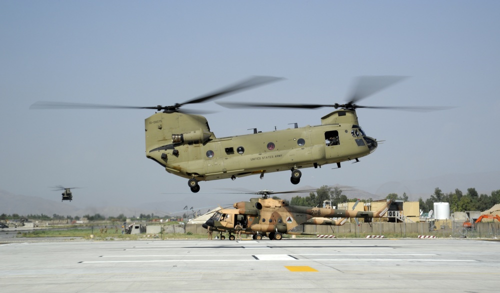 US Army CH-47 Chinook helicopters