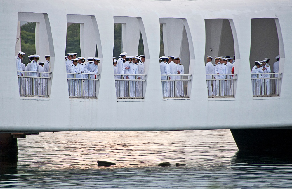 Japanese sailors visit Pearl Harbor