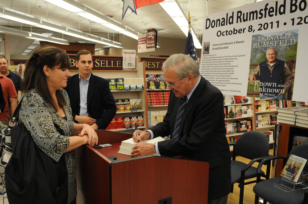 Rumsfeld book signing