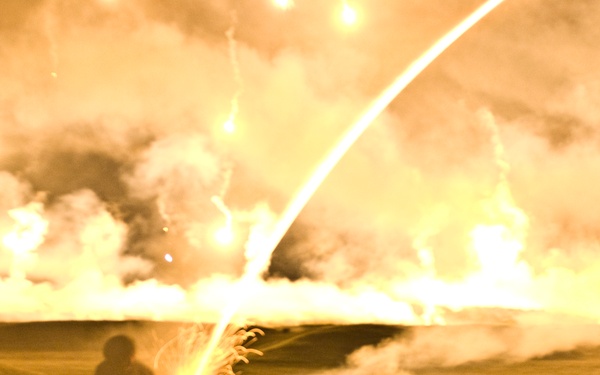 Flare sparked at the Department of the Army Best Warrior Night Fire