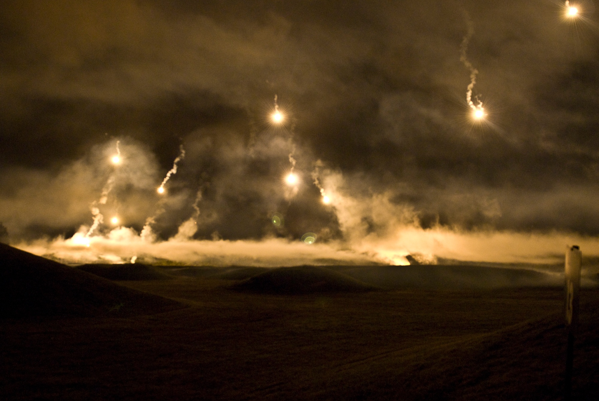 DVIDS - Images - Flares parachute and illuminate the Department of the Army  Best Warrior Night Fire [Image 3 of 11]