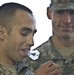 Couchot jokes around between combatives matches