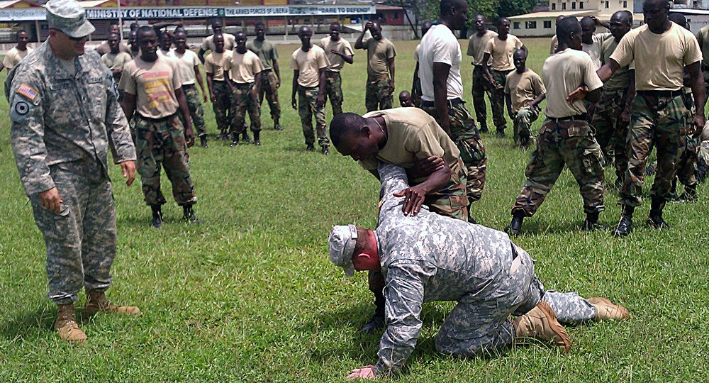 US team partners with the Armed Forces of Liberia soldiers