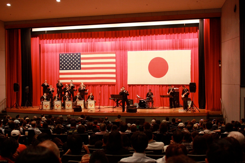 US 7th Fleet Band ensemble performs at Command Fleet Activities Yokosuka