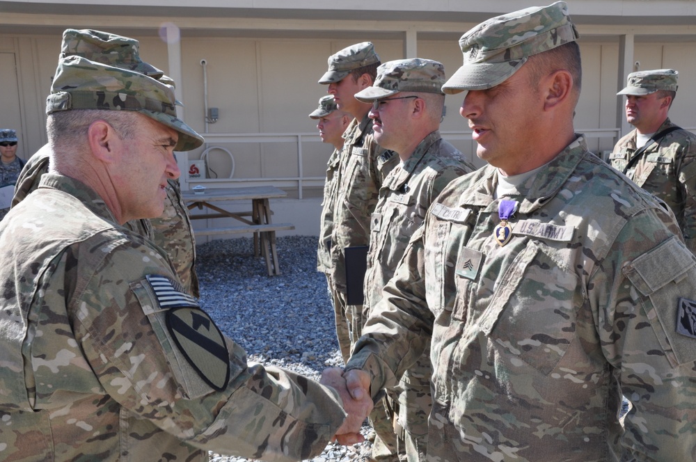 Nashville soldier receives Purple Heart