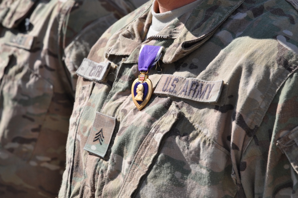 Nashville soldier receives Purple Heart