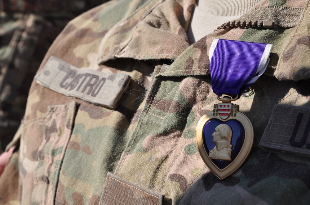 Nashville soldier receives Purple Heart