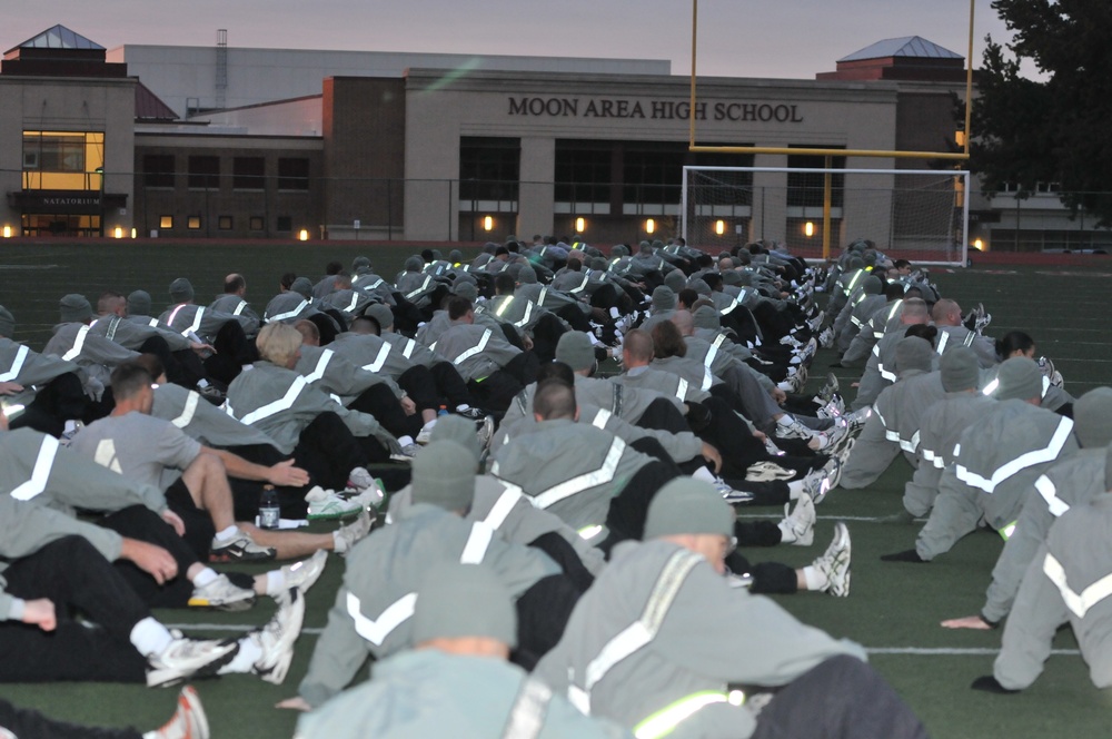 316th ESC HHC Army physical fitness test
