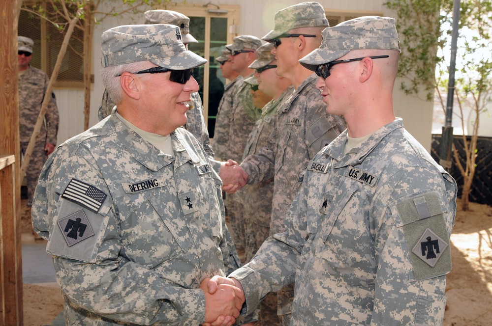 Oklahoma adjutant general visits Camps Buehring, Virginia