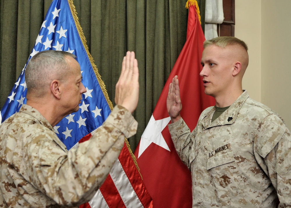 Gen. Allen re-enlists NC-based Marine