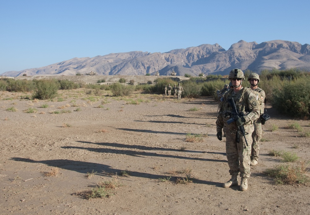 New road and checkpoint in Kandahar