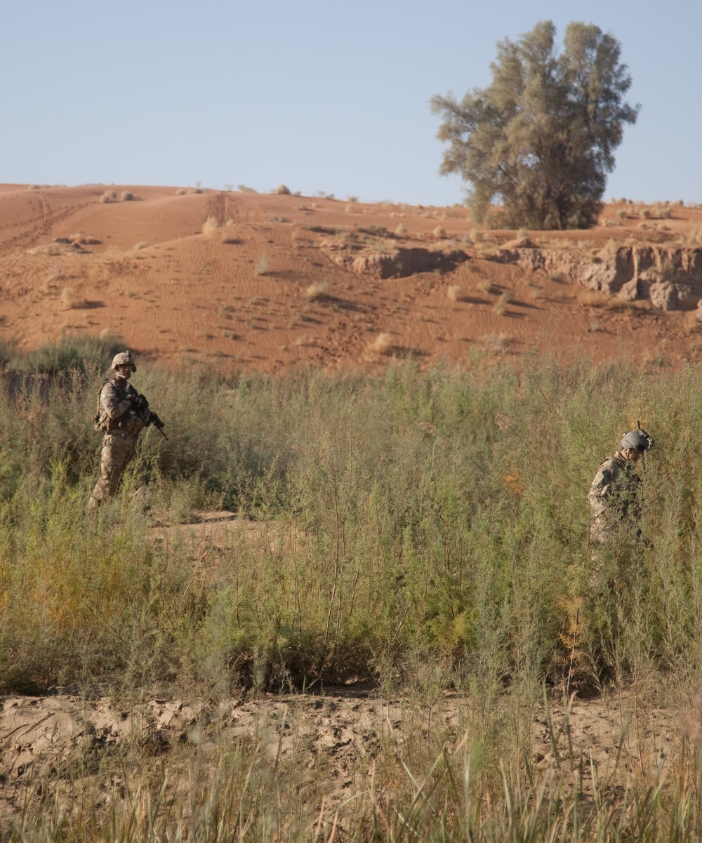 New road and checkpoint in Kandahar
