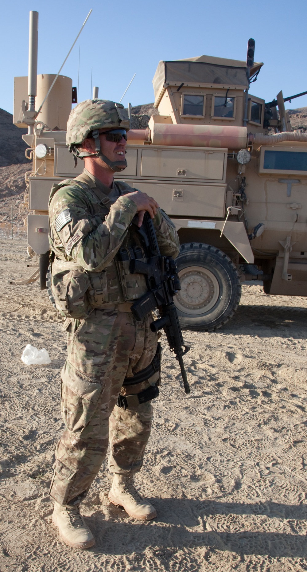 New road and checkpoint in Kandahar