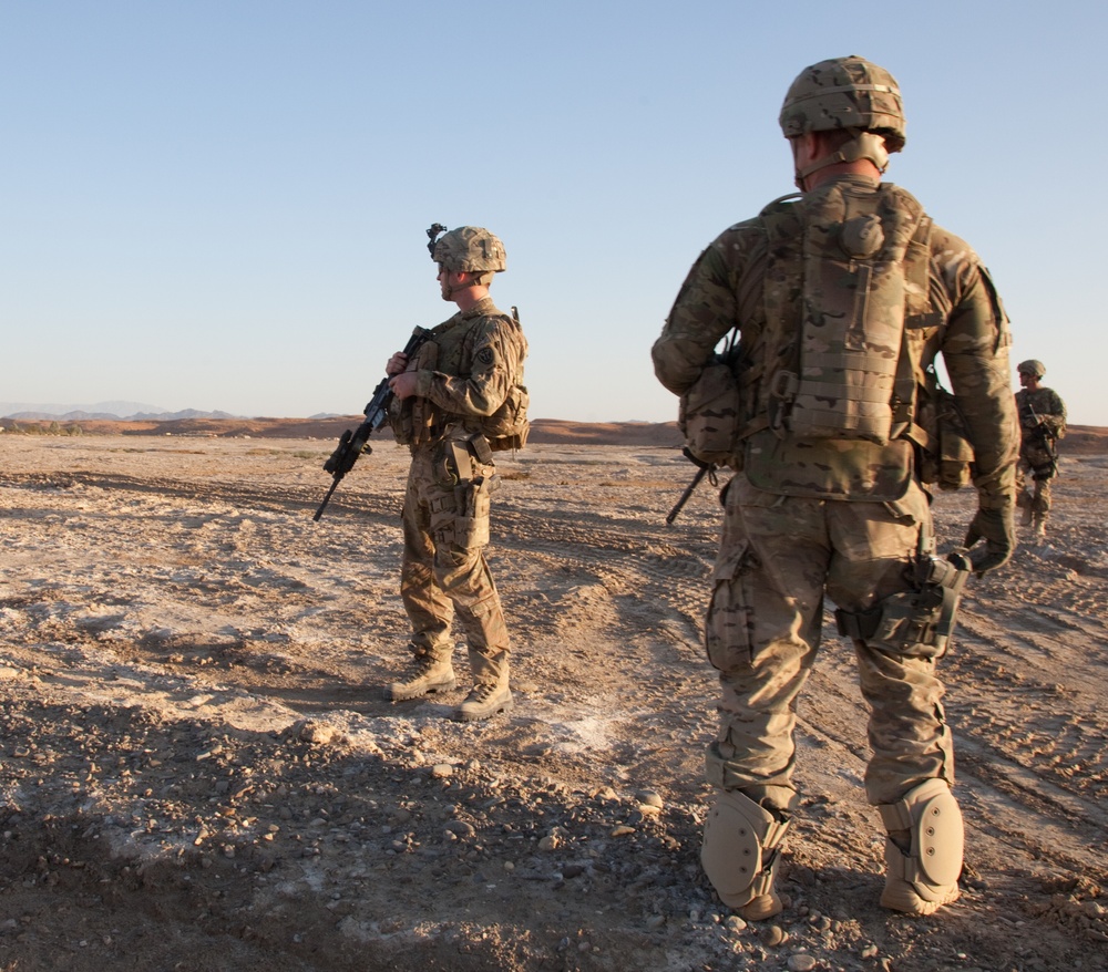 New road and checkpoint in Kandahar