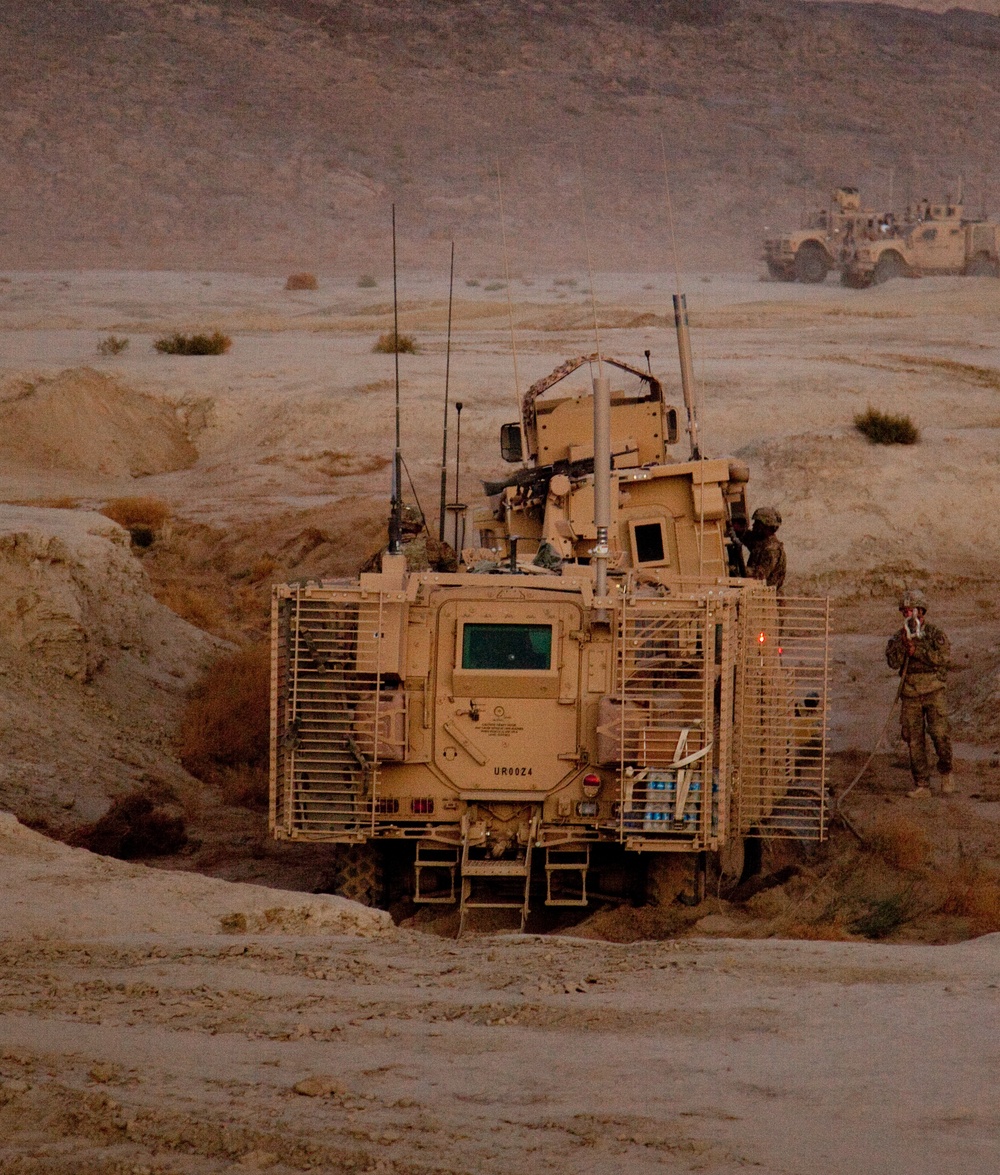 New road and checkpoint in Kandahar