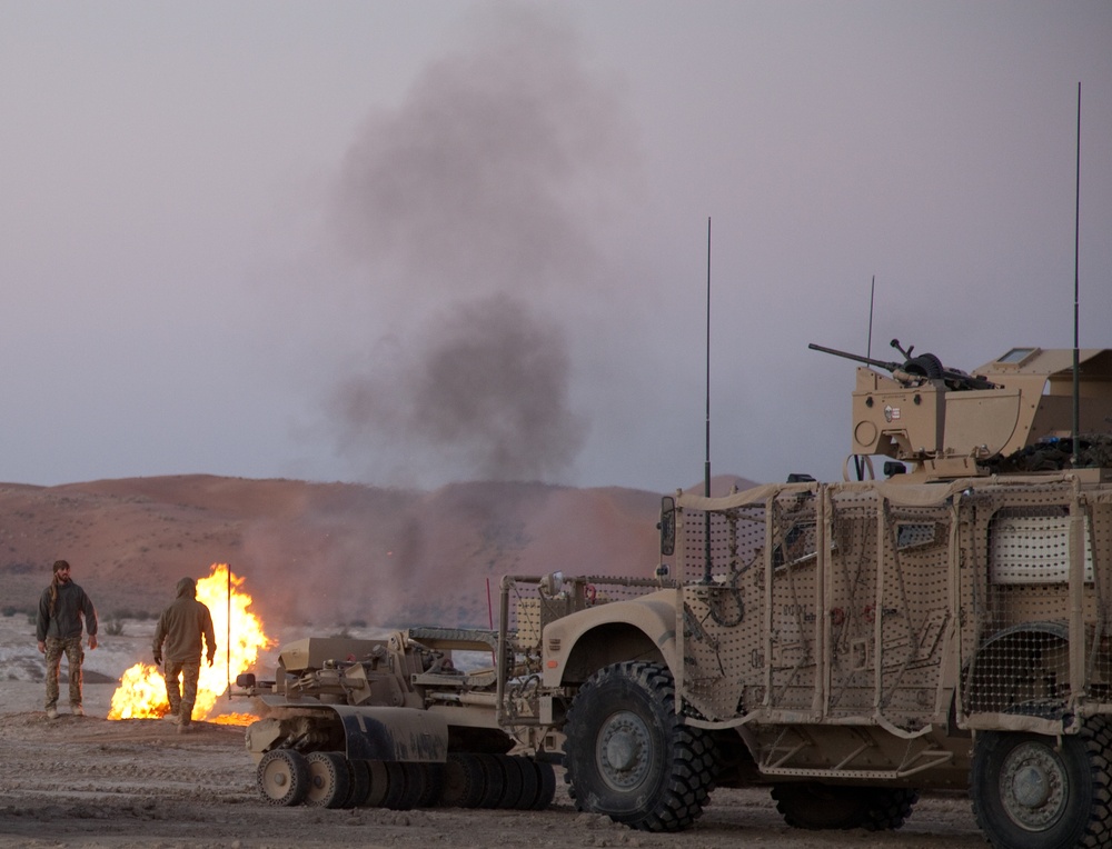 New road and checkpoint in Kandahar