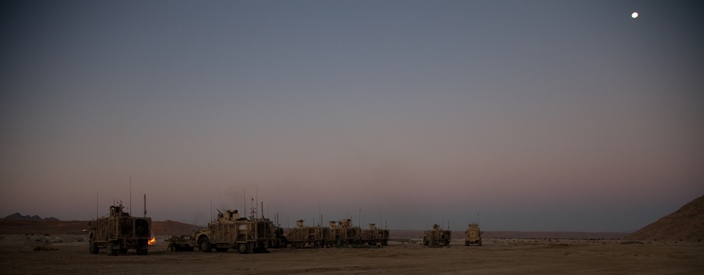New road and checkpoint in Kandahar