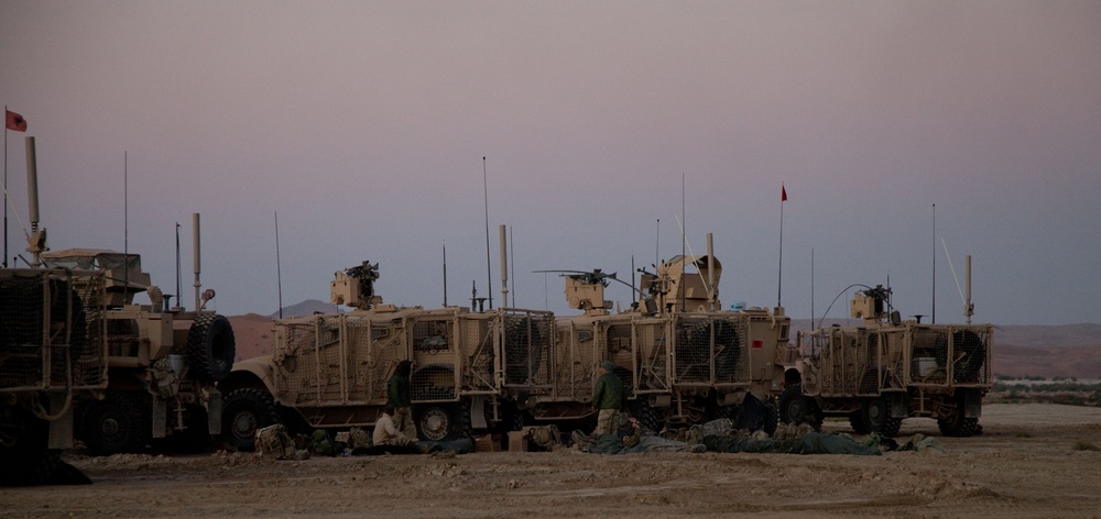 New road and checkpoint in Kandahar