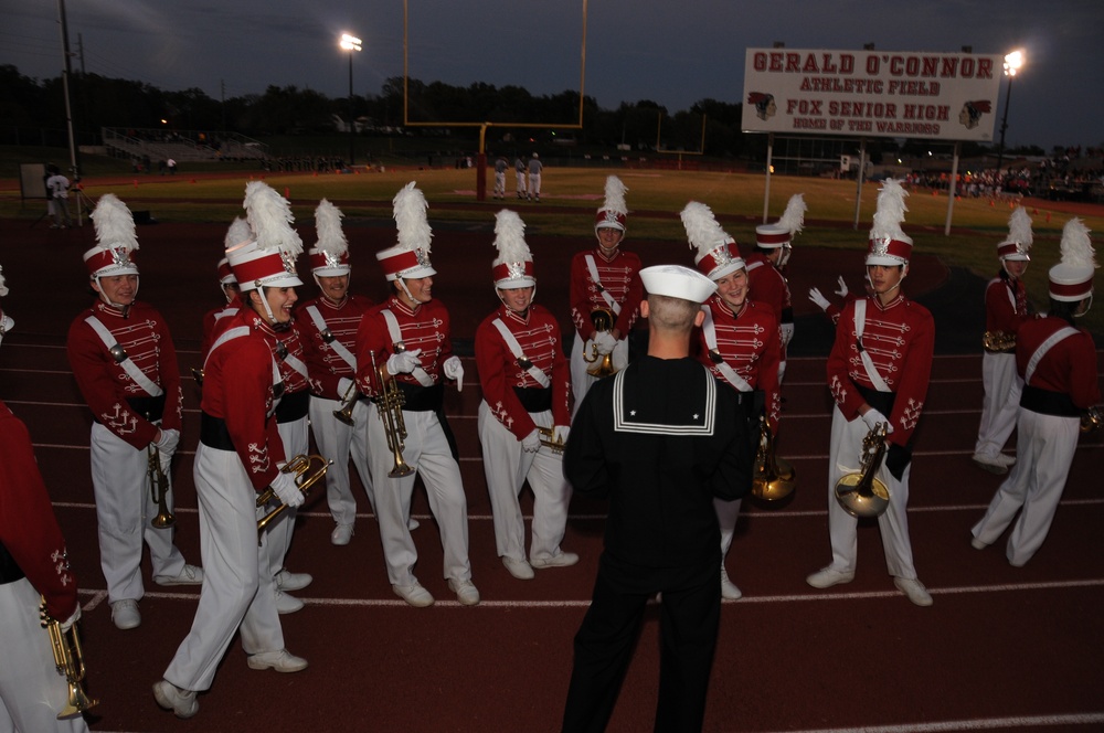 Sailor mentors high school band