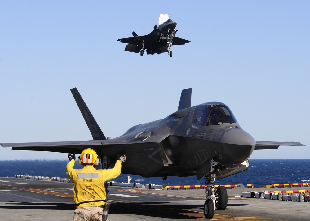 Joint Strike Fighter is tested on the Wasp