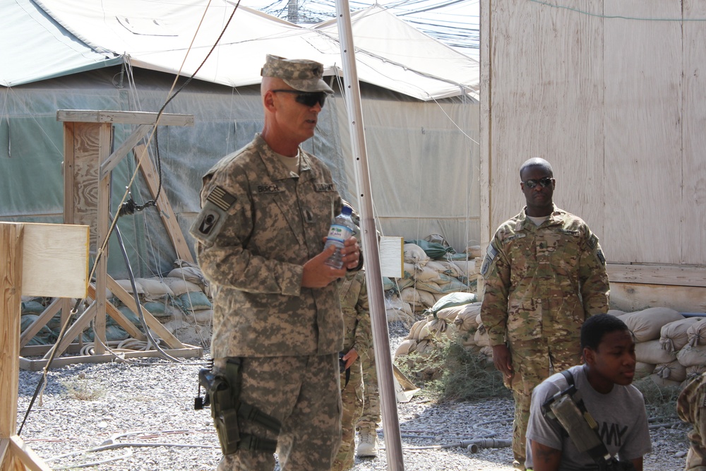 National Guard CSM visits deployed troops