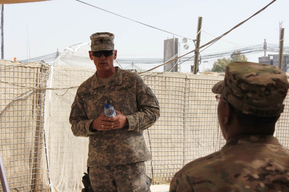 National Guard CSM visits deployed troops