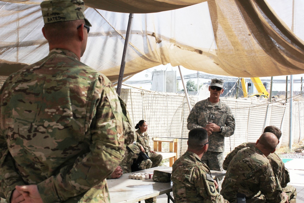 National Guard CSM visits deployed troops